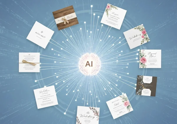 AI generating multiple unique wedding invitation designs
