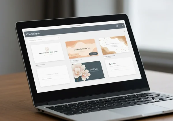 User creating invitations with AI generator