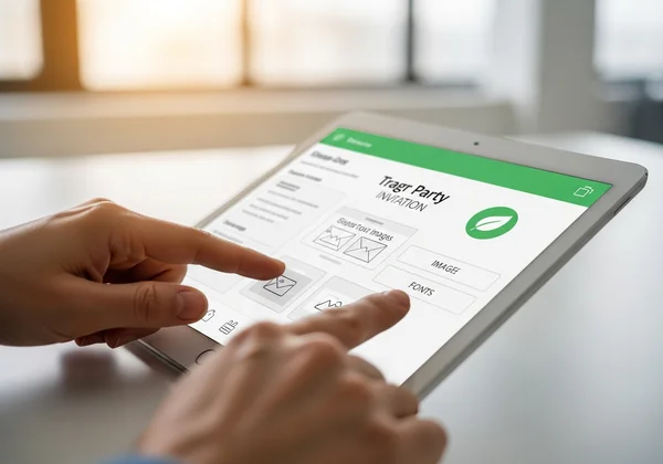 Fast, eco-friendly digital invite design process